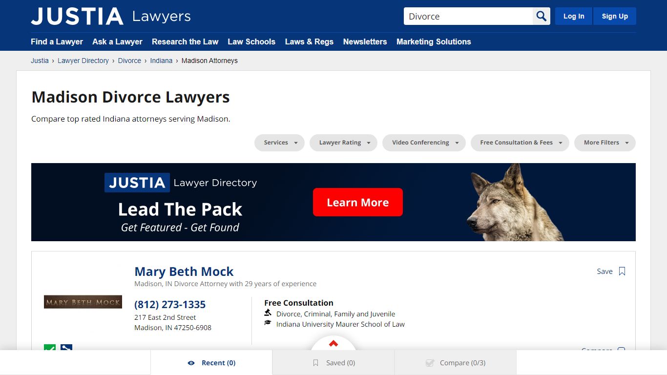 Madison Divorce Lawyers | Compare Top Rated Indiana Attorneys | Justia
